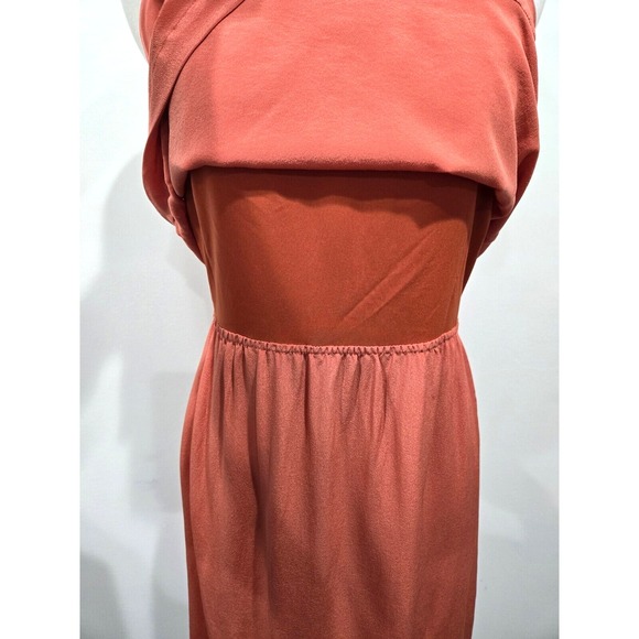NWT Madewell 100% Silk Overlay Cami Dress Burnt Orange Sleeveless Dress Size 2 - Picture 4 of 9